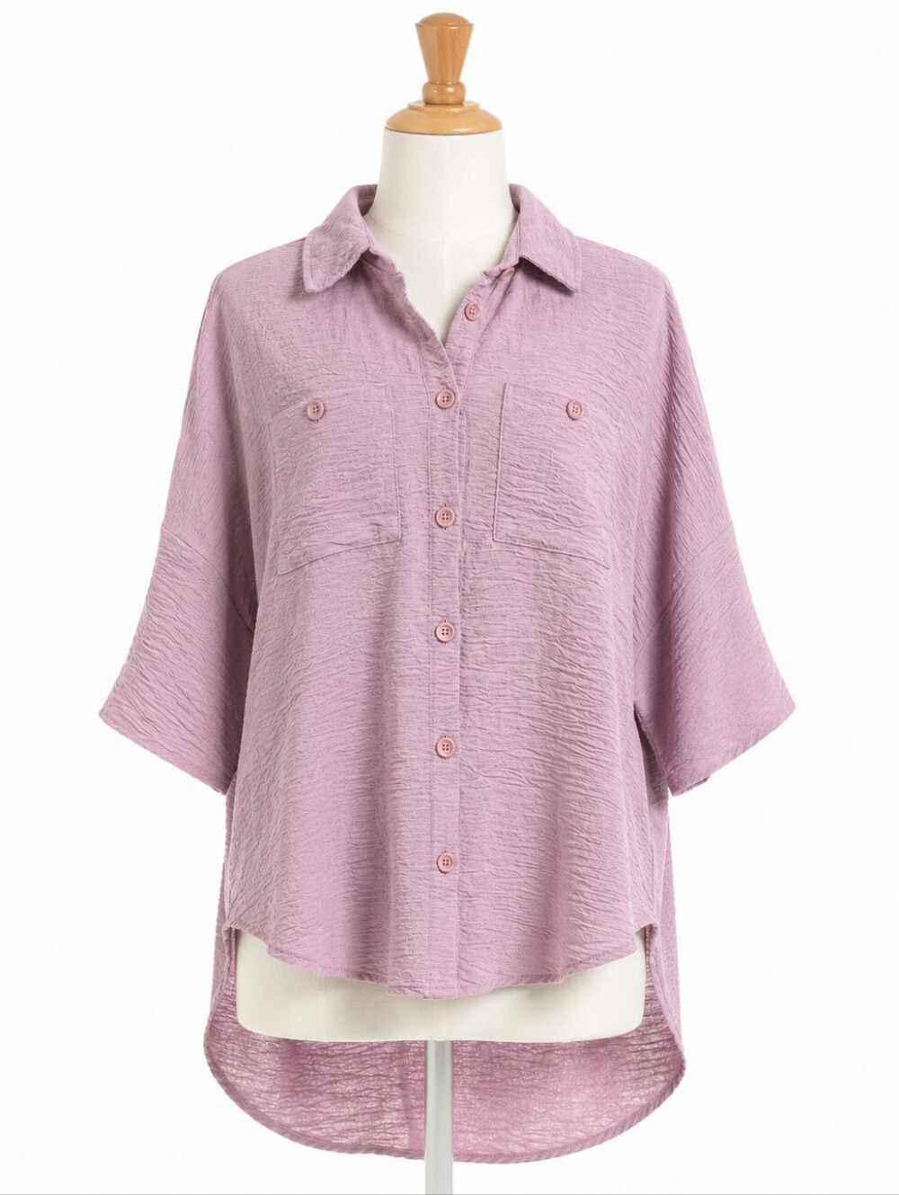 LuLaRoe Cotton Gauze short-sleeve button-up Shirt. Size Medium.